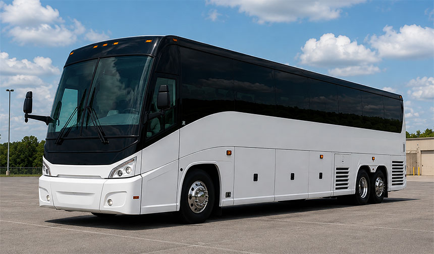 56-passenger charter bus available for charter in Centennial, CO